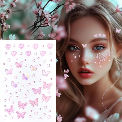 MAYCREATE® Face Stickers 3D Crystal Butterfly Sticker Self-Adhesive Glitter Stickers for Hair Decoration Rhinestone Sticker for Face, DIY Crafts, Makeup, Nail Art MAYCREATE® Face Stickers 3D Crystal Butterfly Sticker Self-Adhesive Glitter Stickers for Hair Decoration Rhinestone Sticker for Face, DIY Crafts, Makeup, Nail Art